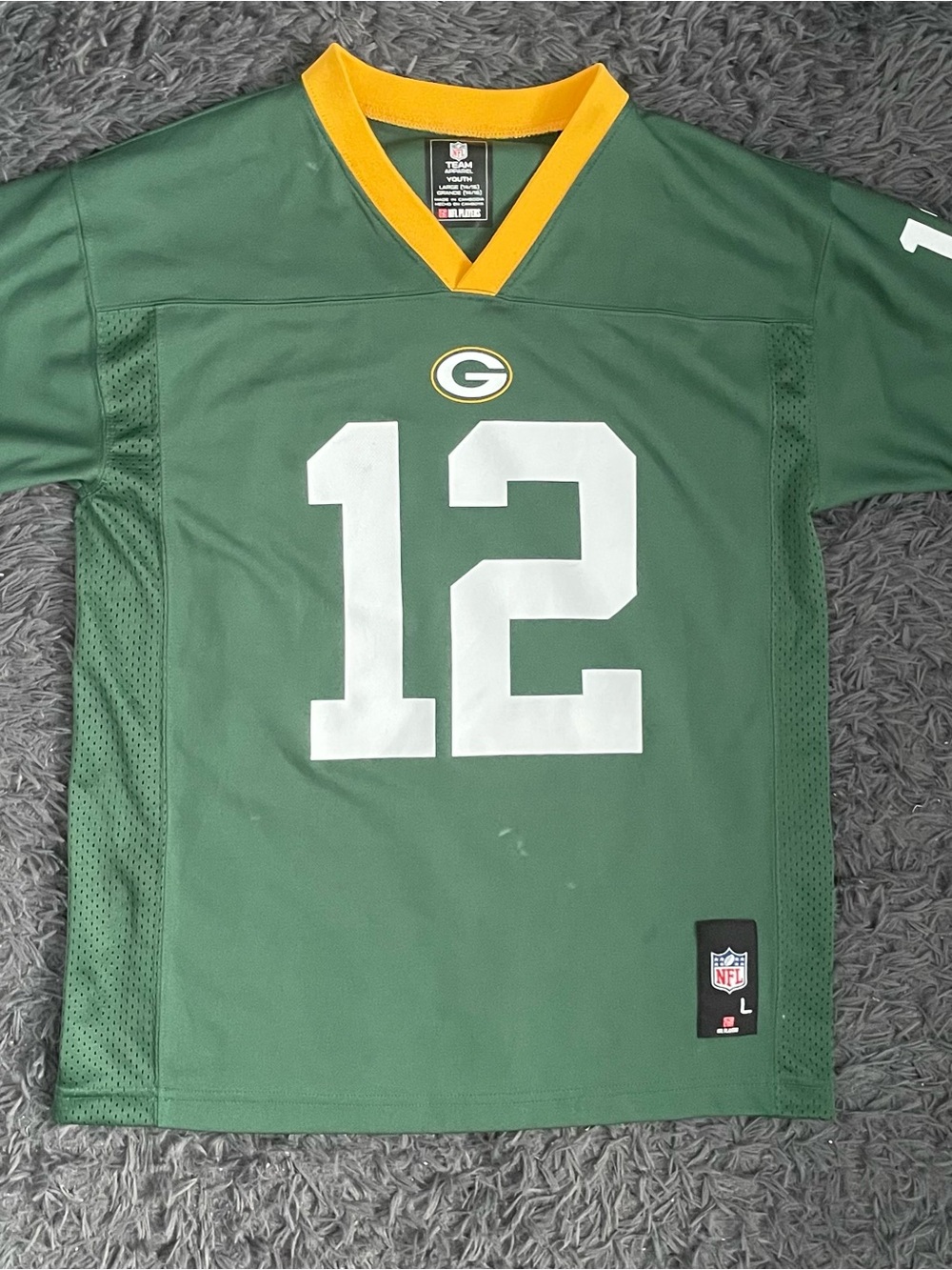 Youth Green Bay Packers Aaron Rodgers Jersey Large (14-16) NFL Branded